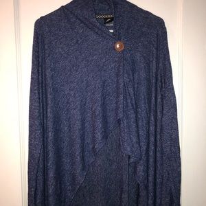 Blue Sleeved Boutique Poncho